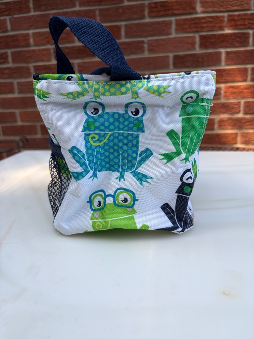 Thirty-One Green Frog Print Littles Carry-All Caddy - Picture 2 of 6